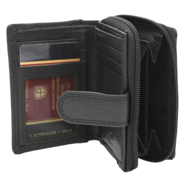 Kožená taška + peňaženka PTN D72-DS Black