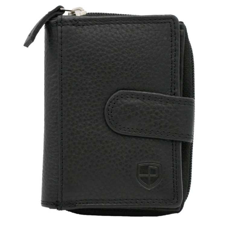 Kožená taška + peňaženka PTN D72-DS Black