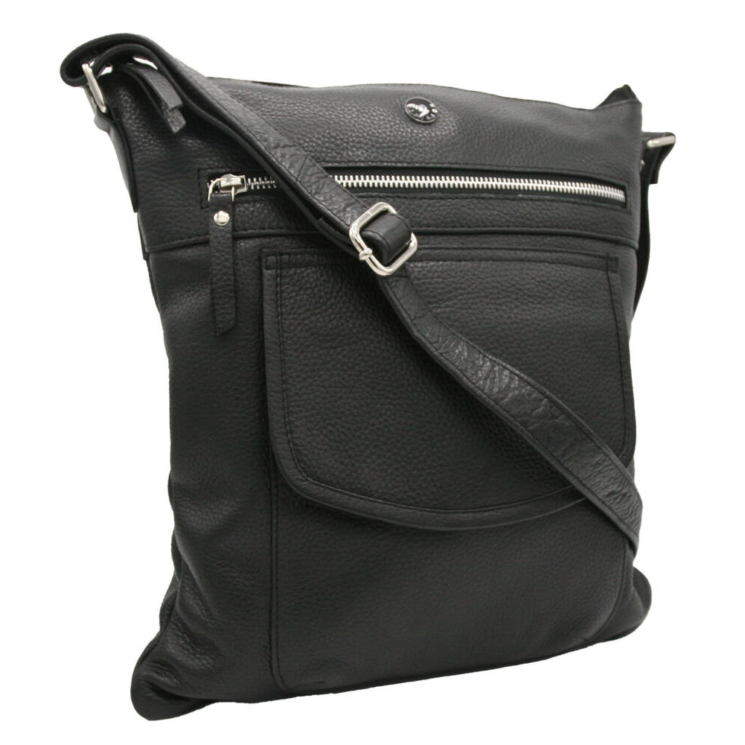 Kožená taška + peňaženka PTN D72-DS Black