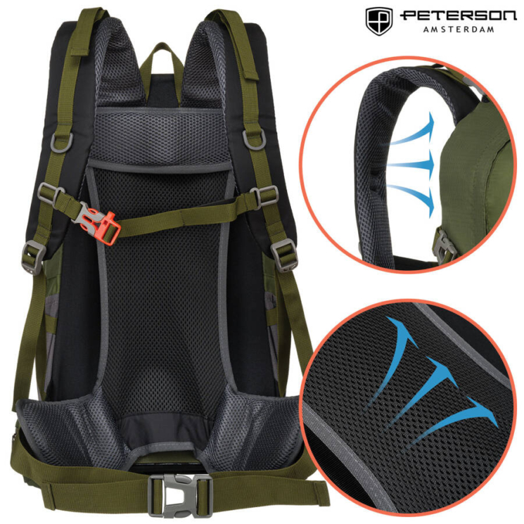 Peterson Priestranný turistický batoh s krytom proti dažďu