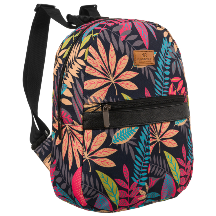 Priestranný dámsky mestský batoh s módnym vzorom