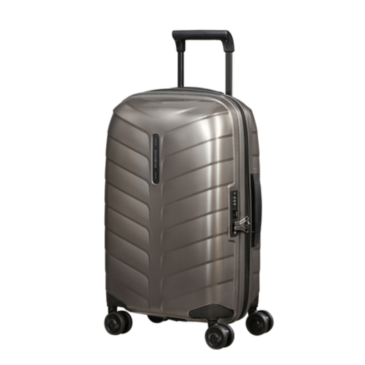 Samsonite Attrix Spinner Rozšíriteľná kabínová taška 55x35x23 cm Dune 10 rokov záruka