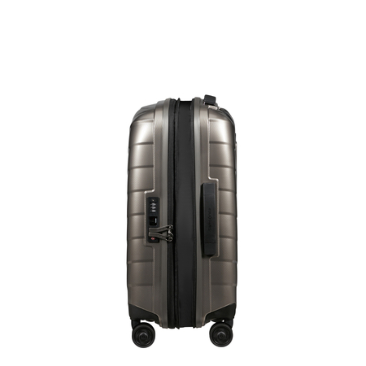 Samsonite Attrix Spinner Rozšíriteľná kabínová taška 55x35x23 cm Dune 10 rokov záruka