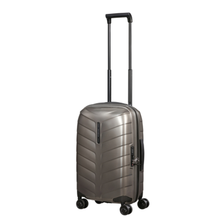 Samsonite Attrix Spinner Rozšíriteľná kabínová taška 55x35x23 cm Dune 10 rokov záruka