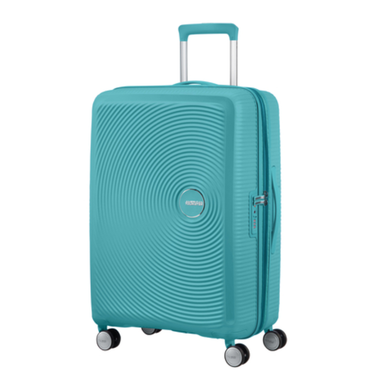 Rozšíriteľný kufor American Tourister Soundbox Spinner 55 TurquoiseTonic
