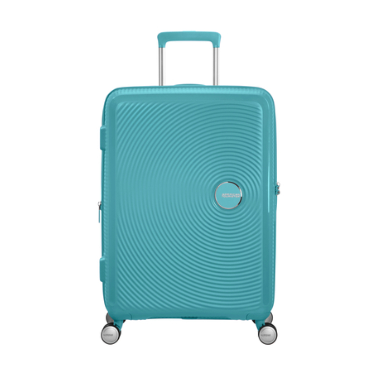Rozšíriteľný kufor American Tourister Soundbox Spinner 55 TurquoiseTonic