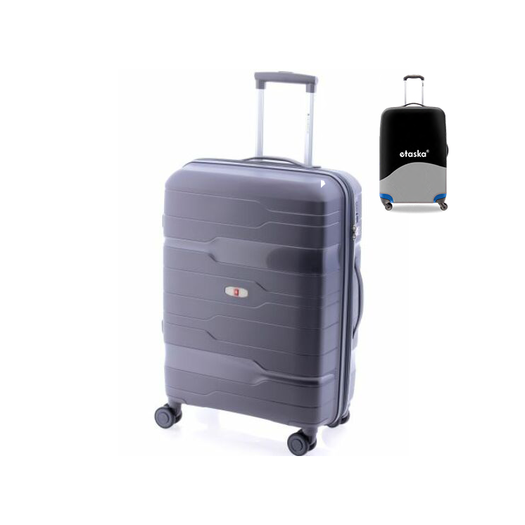 Gladiator Spinner Suitcase M-3811 Grey s darčekovým obalom na kufor