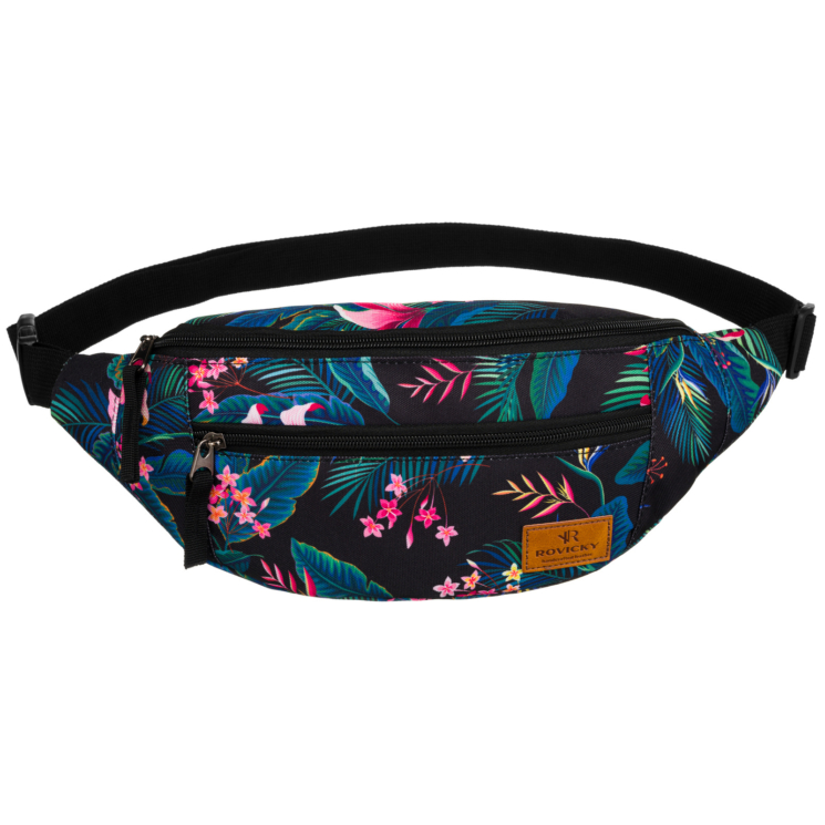 Priestranná dámska taška Fanny Pack s módnym vzorom