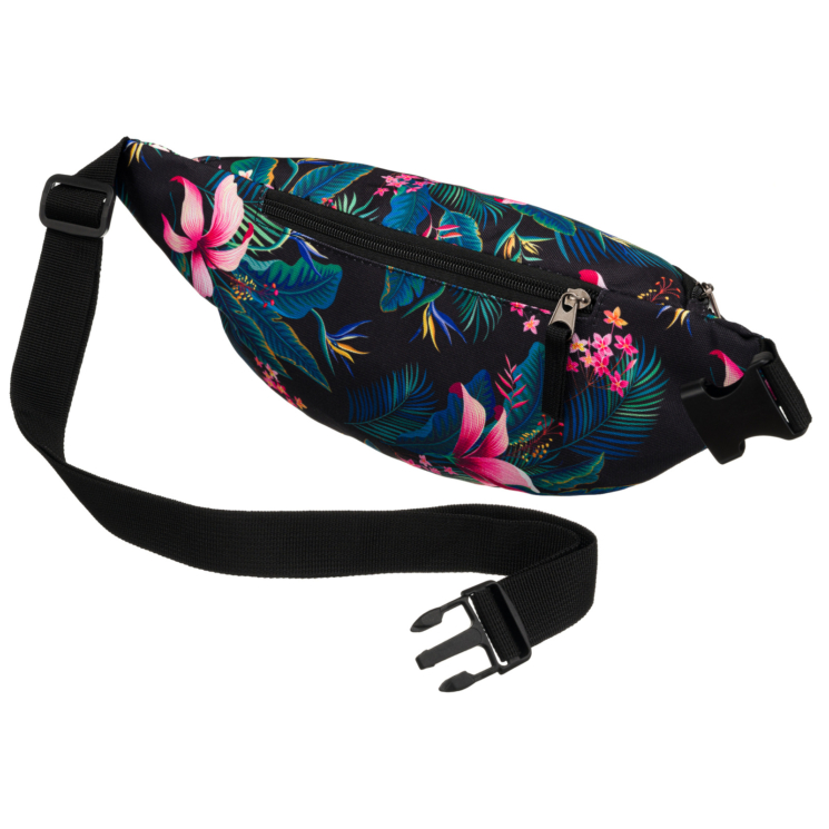 Priestranná dámska taška Fanny Pack s módnym vzorom