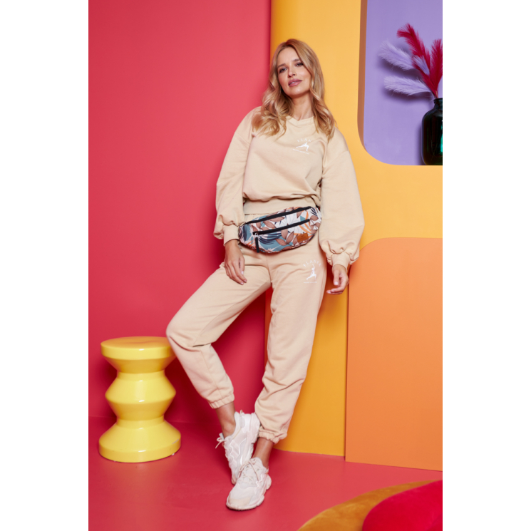 Priestranná dámska taška Fanny Pack s módnym vzorom