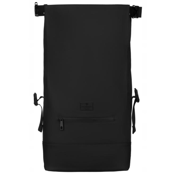 Vodotesný batoh na notebook s viacerými vreckami v čiernej farbe