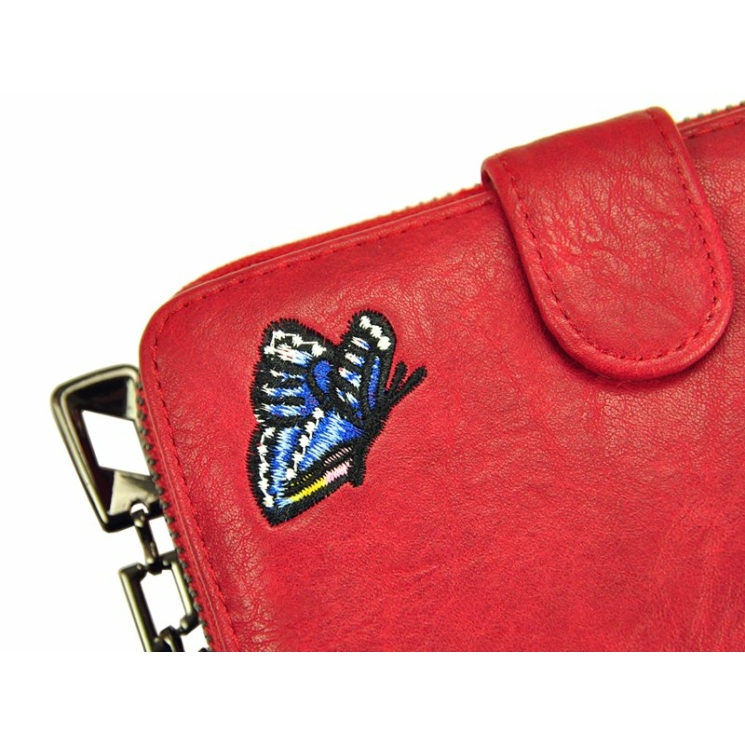 Peňaženka Eslee Camel Leatherette + Genuine Leather