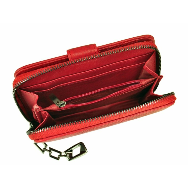 Peňaženka Eslee Camel Leatherette + Genuine Leather