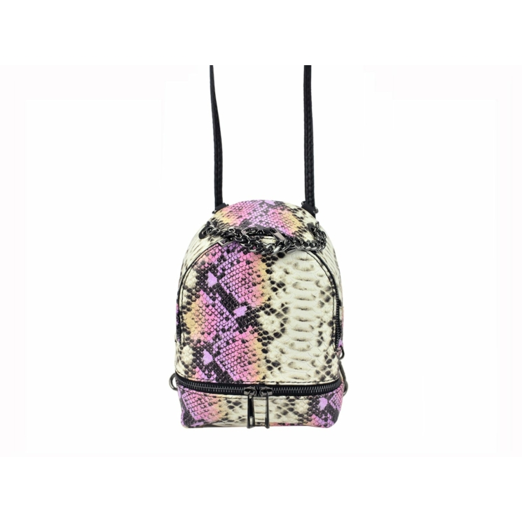 Patrizia Piu Svetlozelený ruksak z pravej kože