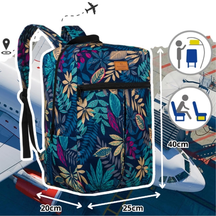 Palubný batoh Ryanair na palube zadarmo veľkosť 40 x 20 x 25 cm 