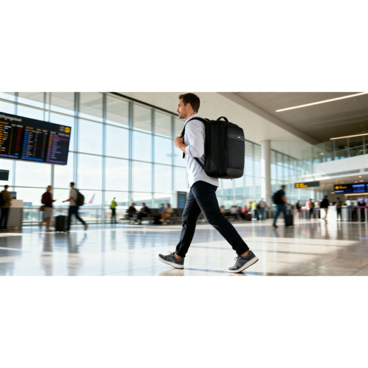 Cestovný batoh veľkosti kufra 55 x 40 x 20, prioritná veľkosť WizzAir s USB nabíjačkou