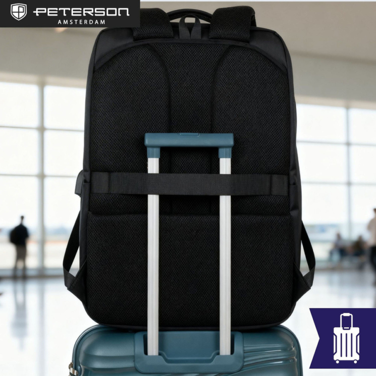 Cestovný batoh veľkosti kufra 55 x 40 x 20, prioritná veľkosť WizzAir s USB nabíjačkou