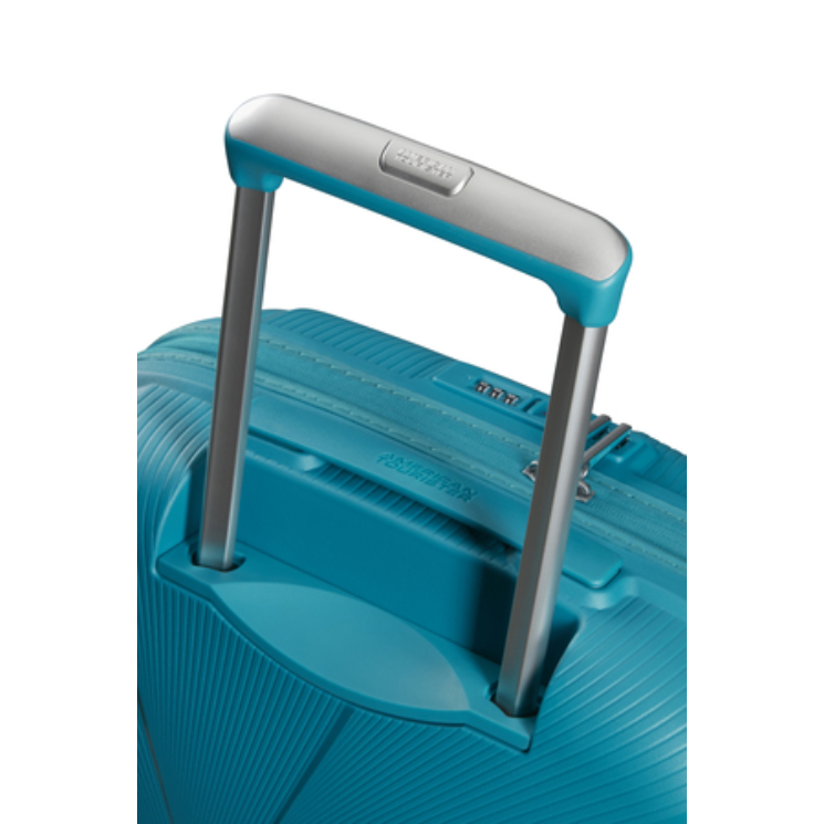 American Tourister Starvibe Spinner Cabin Leather 55cm Light Blue 3 roky záruka
