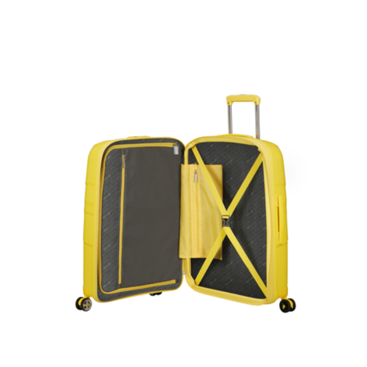 American Tourister Starvibe Spinner Rozšíriteľný kufor 67 cm citrón 3 roky záruka