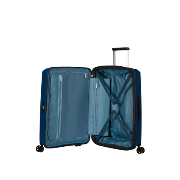 American Tourister Aerostep Spinner Rozšíriteľný kufor 67 cm Navy Záruka 3 roky