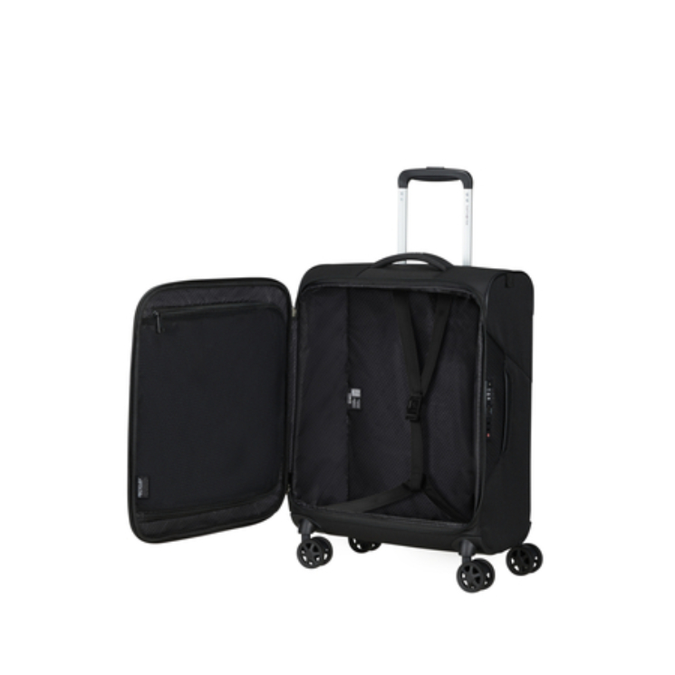 Litebeam Spinner Cabin Leather End 55 cm Záruka 5 rokov Black