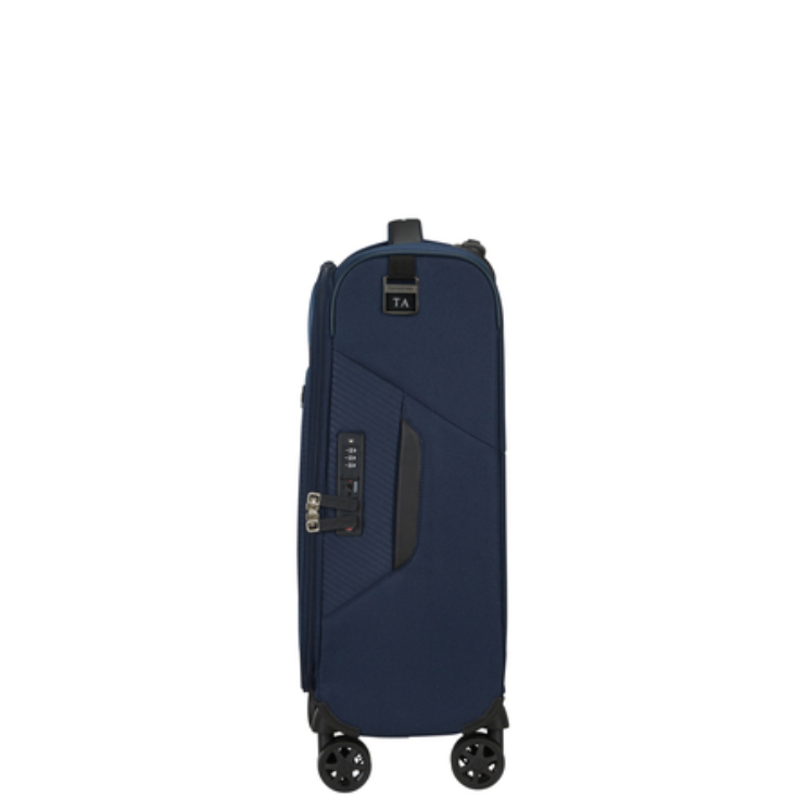 Litebeam Spinner Cabin Leather End 55 cm Záruka 5 rokov Tmavo modrá