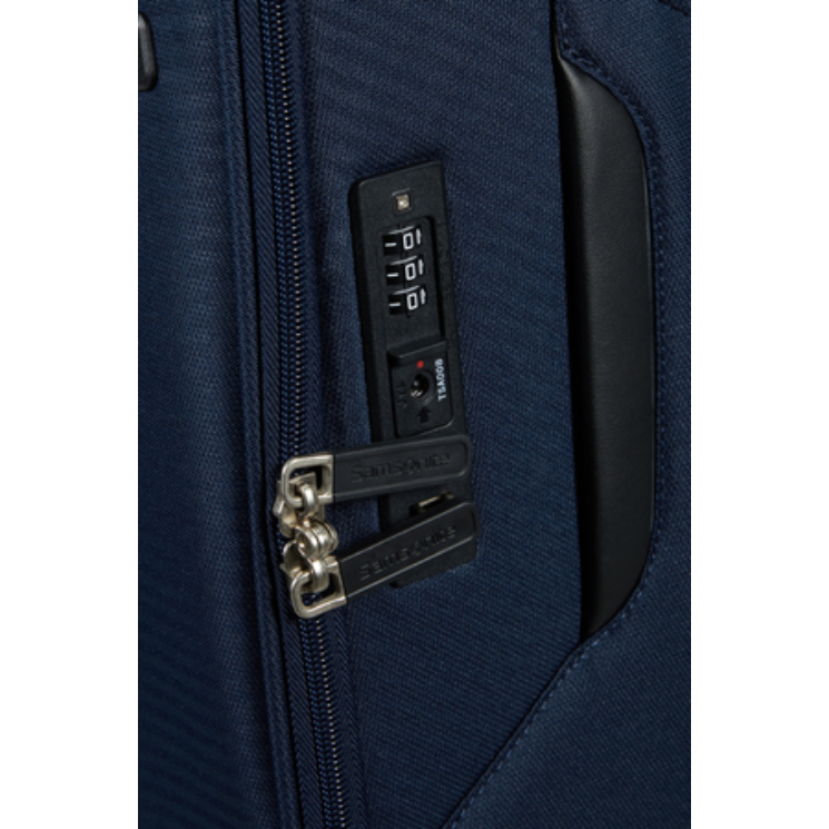 Litebeam Spinner Cabin Leather End 55 cm Záruka 5 rokov Tmavo modrá