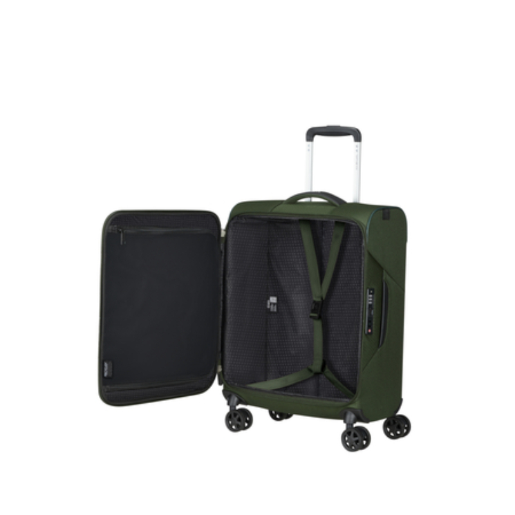 Litebeam Spinner Cabin Leather End 55 cm Záruka 5 rokov Tmavo zelená