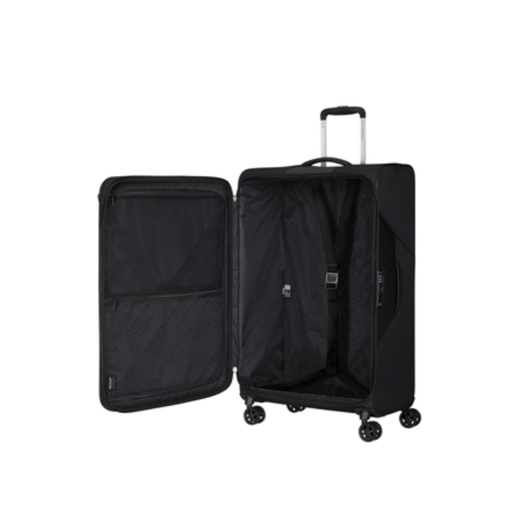 Litebeam Spinner Rozšíriteľný kožený koniec 77 cm Záruka 5 rokov Čierna