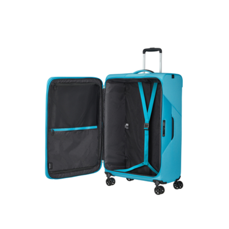 Litebeam Spinner Rozšíriteľný kožený koniec 77 cm Záruka 5 rokov Svetlomodrá