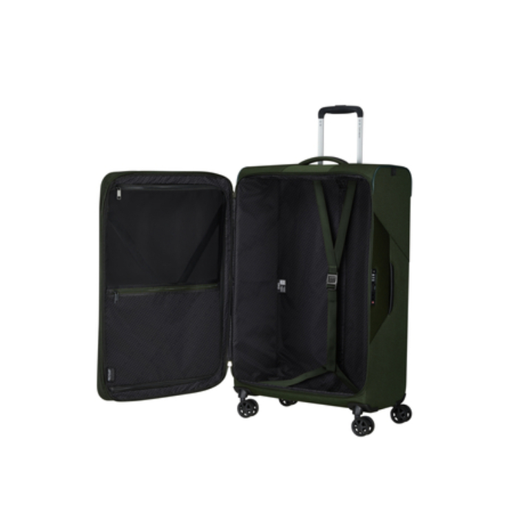 Litebeam Spinner Rozšíriteľný kožený koniec 77 cm Záruka 5 rokov Tmavo zelená