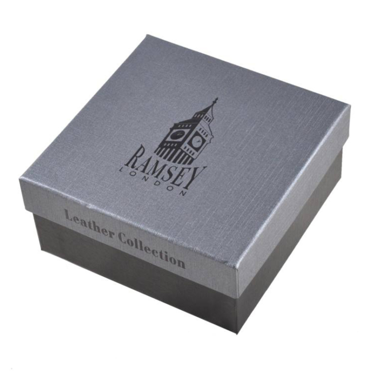 Ramsey London automatic Pánsky kožený opasok v čiernej farbe 130 cm