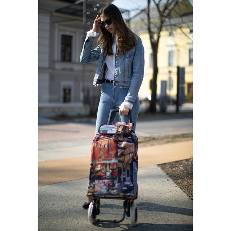 Amica Moda nákupný vozík na kolieskach medvedík