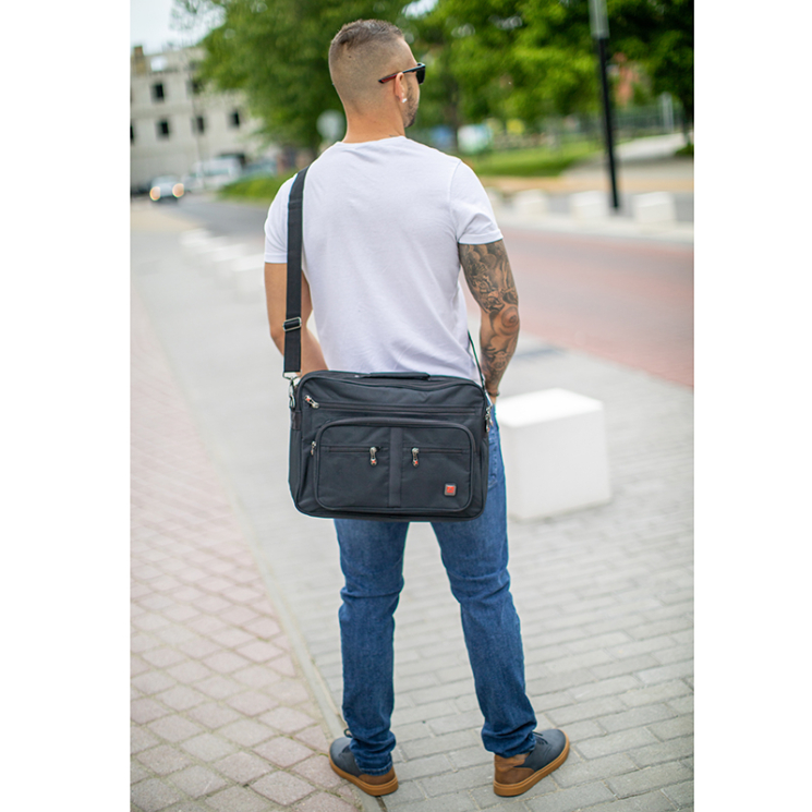Pánska taška cez rameno AdventureR Black AT501-black