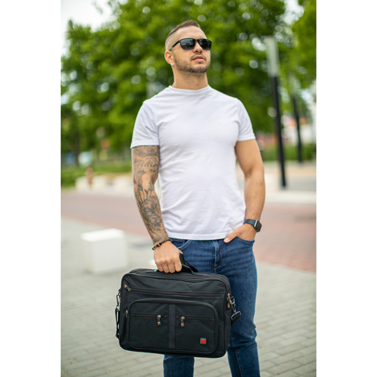 Pánska taška cez rameno AdventureR Black AT501-black