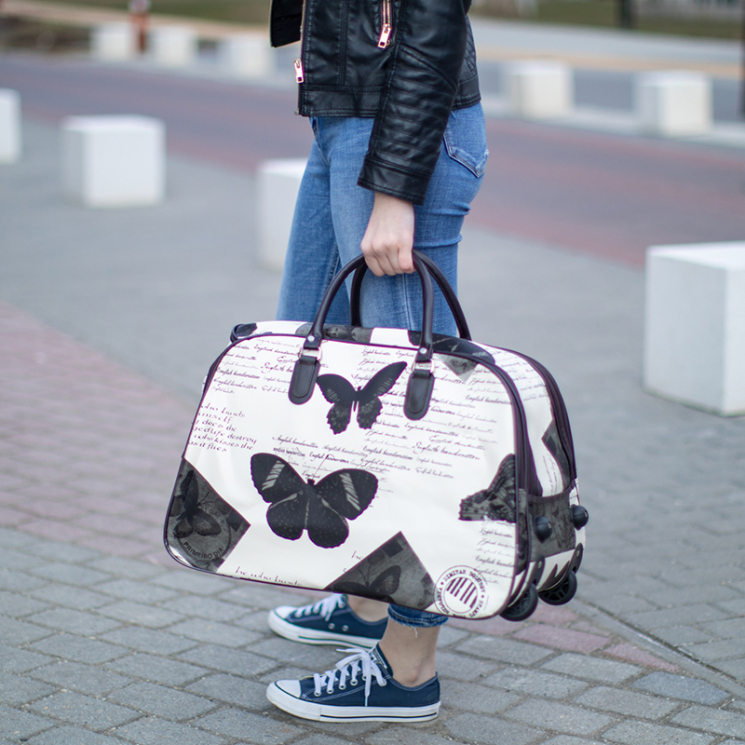 Cestovná taška na kolieskach Euroline Butterfly