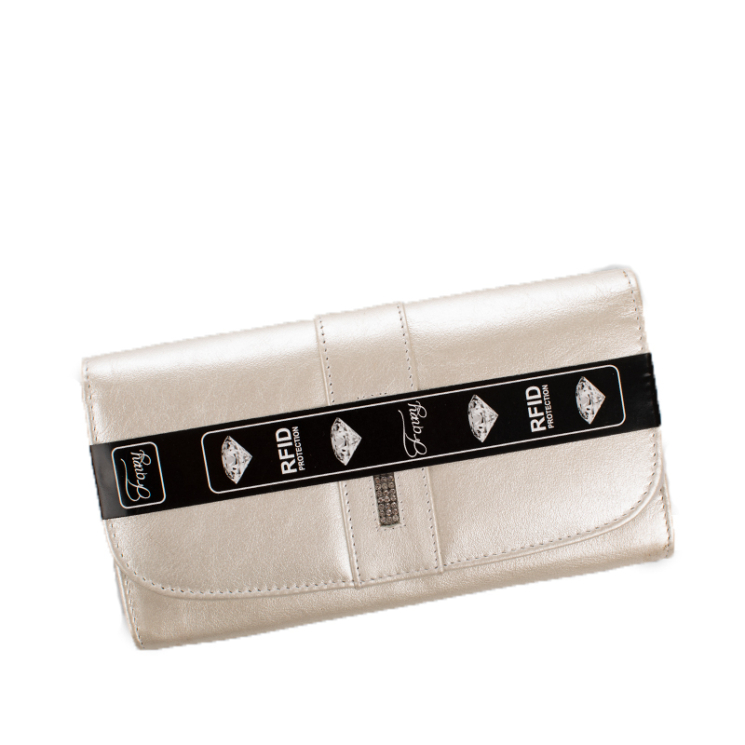 Fairy Crystal dámska peňaženka z pravej kože NP 789 Silver s ochranou RFID