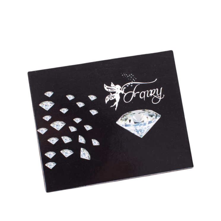 Fairy Crystal kameň pravá koža dámy držiteľ karty strieborná s RFID ochranou