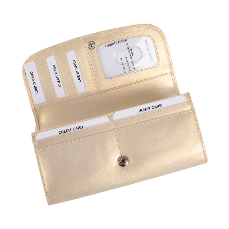 Fairy Crystal dámska peňaženka z pravej kože NP 789 Gold s ochranou RFID