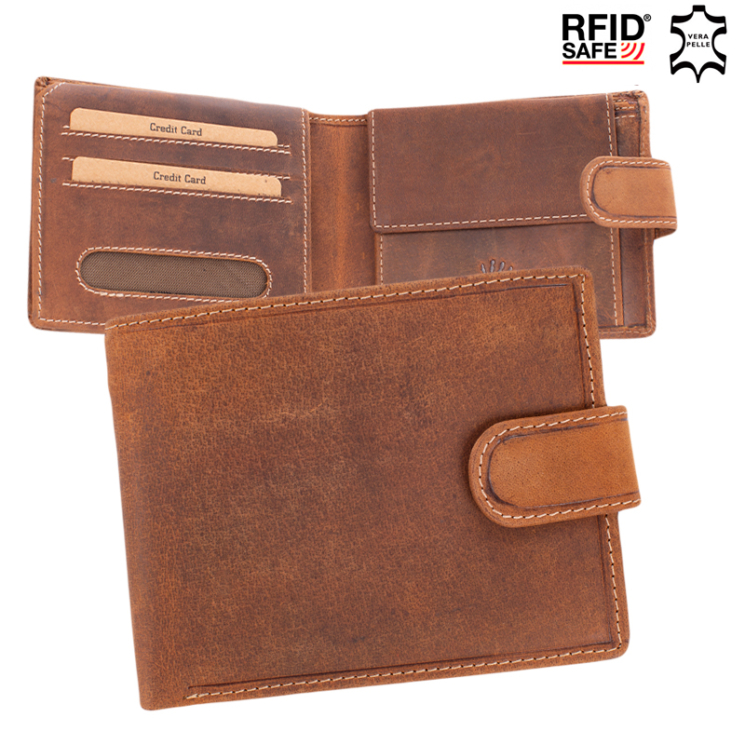 Kožená peňaženka Giulio Buffalo v darčekovej krabičke s RFID