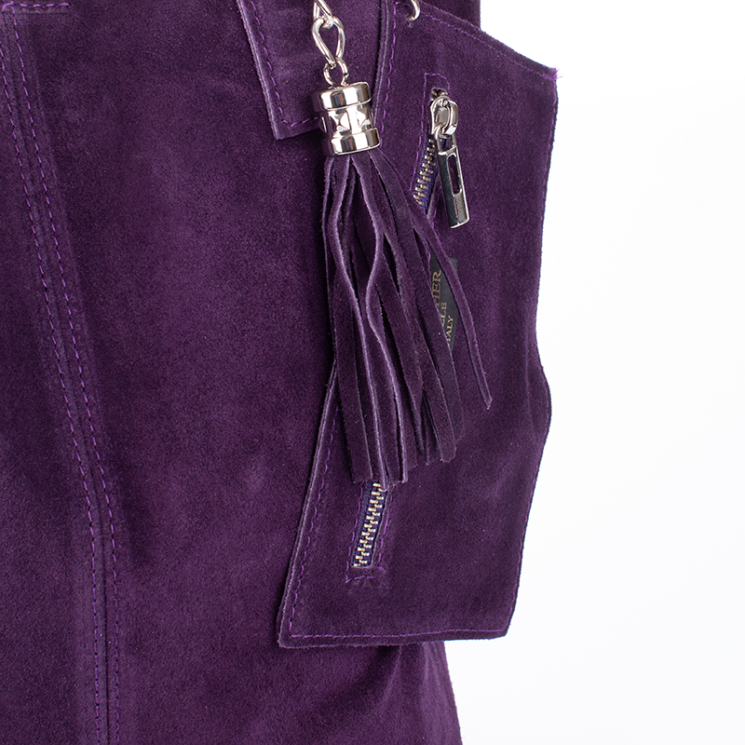Dámska kabelka z pravej kože S6813 Purple