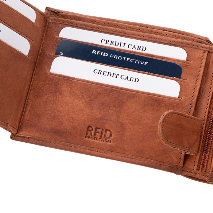 Giulio Pánska kožená peňaženka so systémom RFID ( 8 priehradiek na karty )