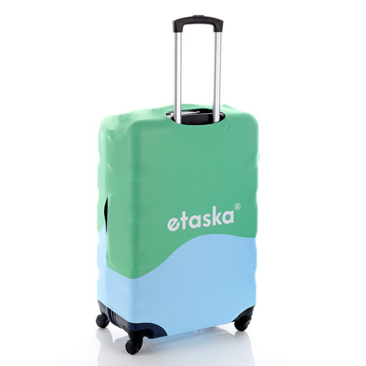etaska Kožený obal na kufor veľkej veľkosti čierny