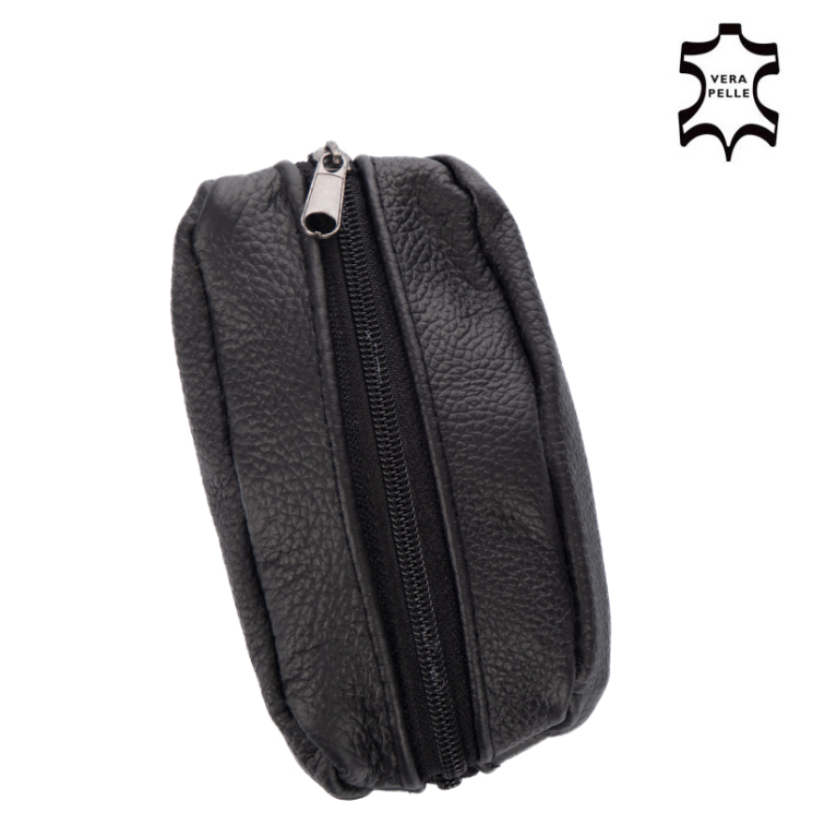 Prívesok na kľúče z pravej kože v čiernej farbe 1507 Black