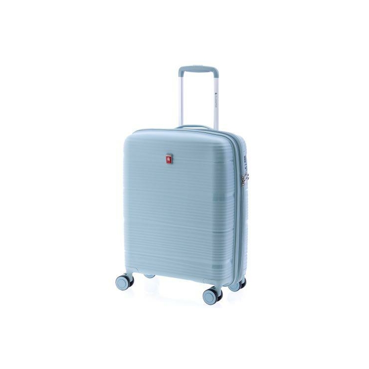Gladiator Spinner Rozšíriteľný kabínový kufor 55 cm M-0810 Light Blue