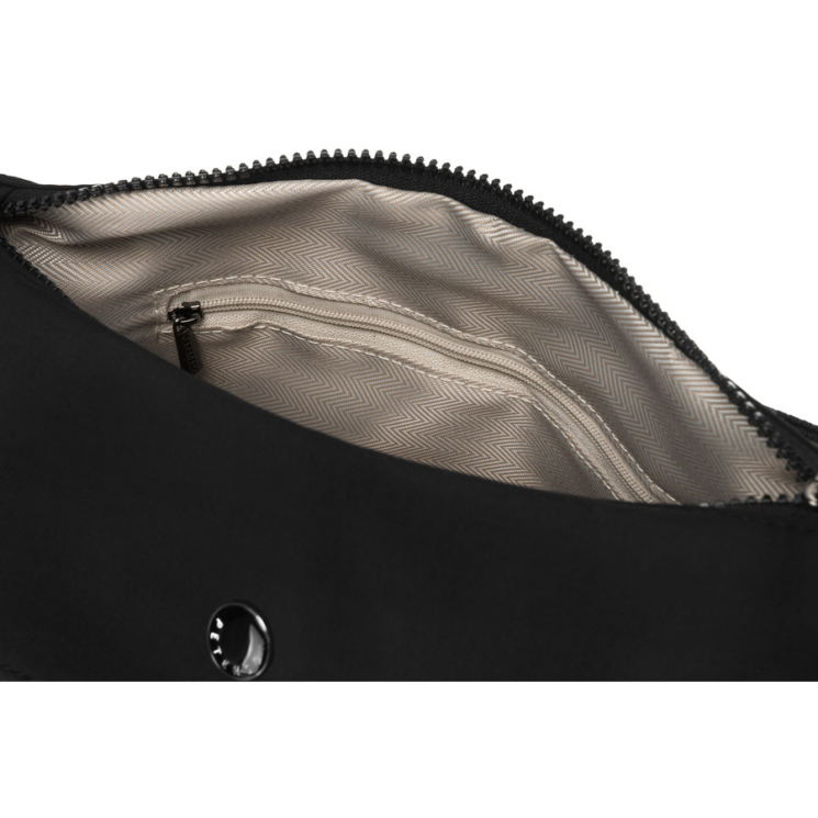 Priestranná dámska taška Fanny Pack/Bag v čiernej farbe