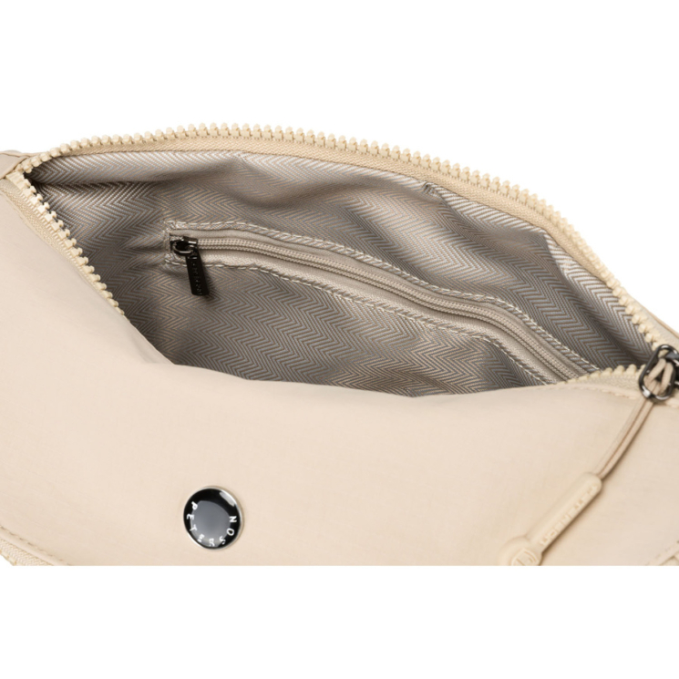 Priestranná dámska taška Fanny Pack/Bag v béžovej farbe