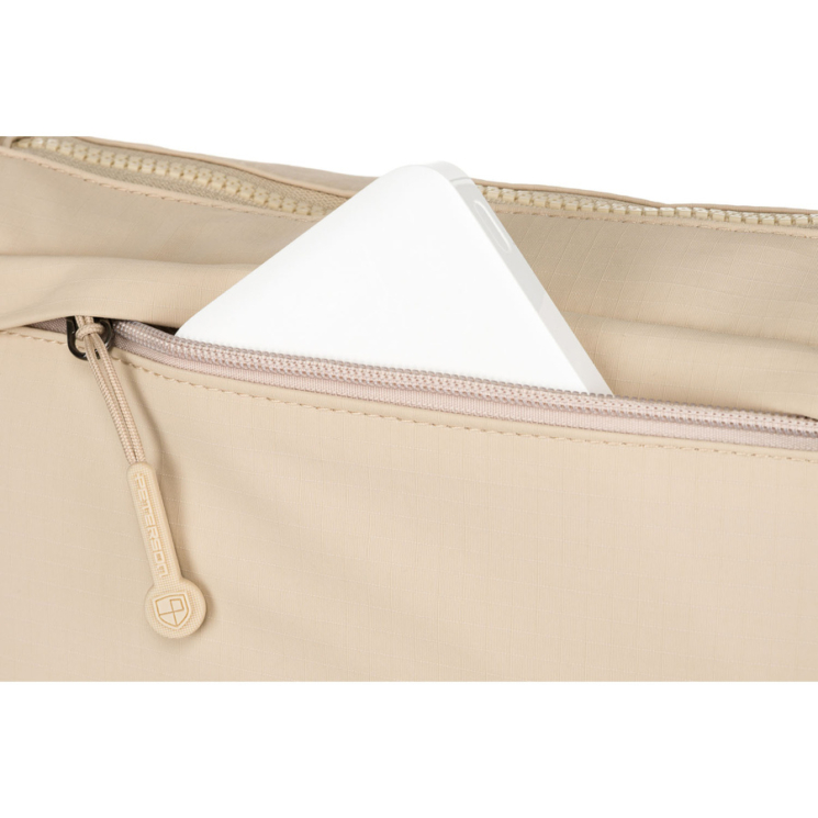 Priestranná dámska taška Fanny Pack/Bag v béžovej farbe