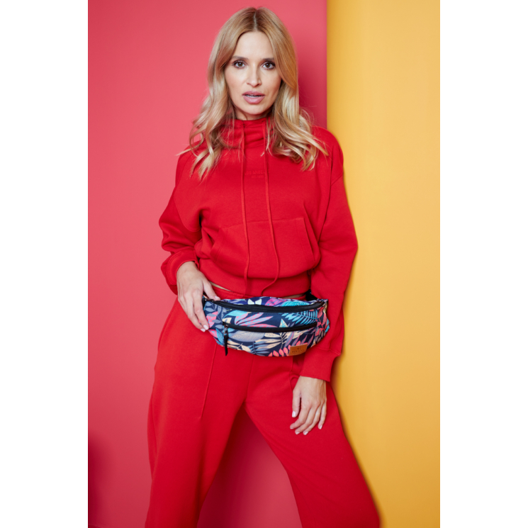 Priestranná dámska taška Fanny Pack s módnym vzorom