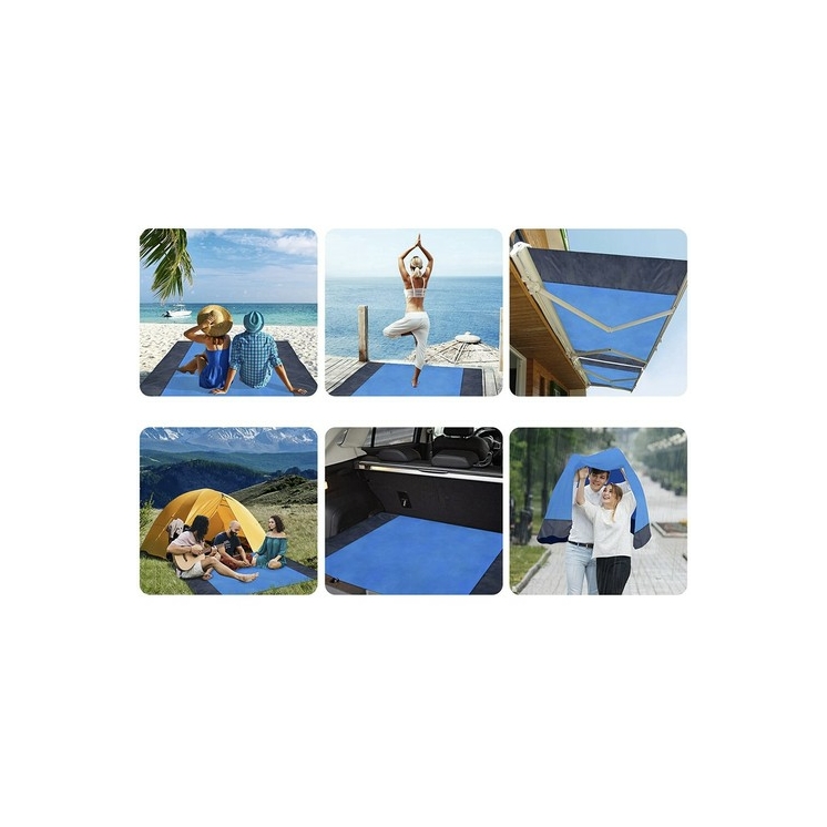 XXL nepremokavá plážová/pikniková deka 208x208cm Trizand 21209